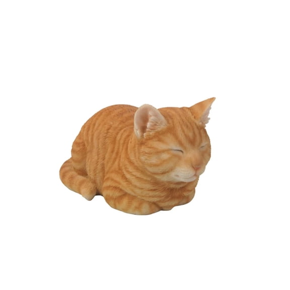 Hi-Line Gifts 8" Tabby Cat Sleeping Outdoor Garden Statue