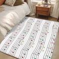 thumbnail image 4 of Music Notes,Runner Rug 2.7x5 FT,Non Slip Entryway Carpet,Modern Abstract Minimalistic Geometric Stripes Washable Soft Floor Carpet Entrance Mat Non-Shedding Throw Rug for Hallway Laundry Room Bedside, 4 of 9