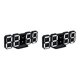 thumbnail image 2 of sweethay Reloj de pared LED 3D, reloj de Digital de diseño moderno, alarma, luz nocturna, reloj de pared Saat para decoración de sala de blanco 2piezas, 2 of 6