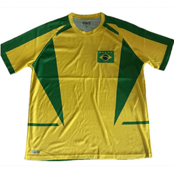 Xelsius Active Brazil Soccer Team Jersey T-Shirt Yellow/Green XL