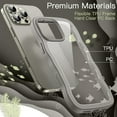 thumbnail image 4 of Wavy Case for iPhone 16 Pro Max 6.9-Inch, Cute Wave Frame Curly Shape Shockproof Phone Cover for Women and Girls, Clear Hard PC Back (Desert Titanium), 4 of 5