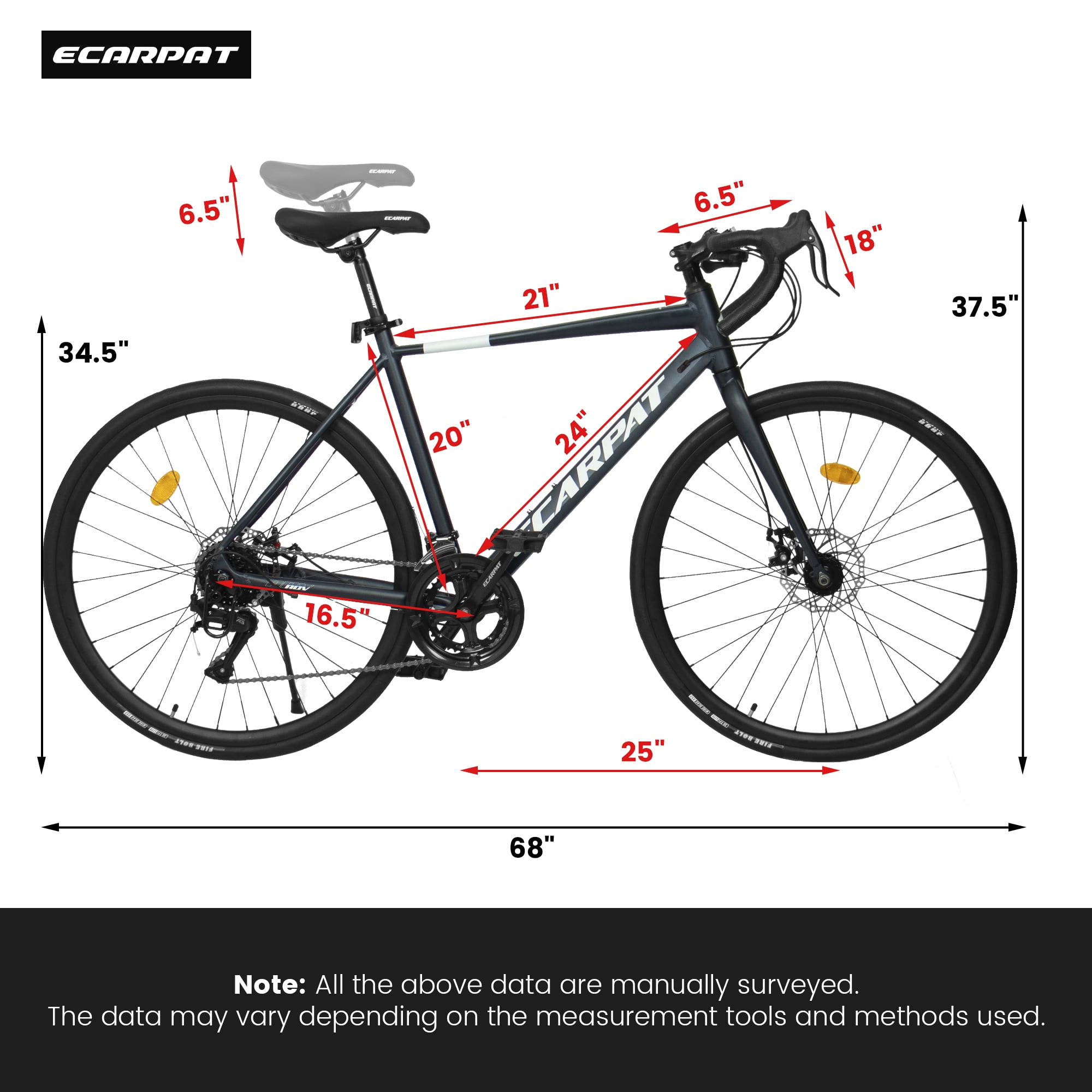 POVANLI 700C Road Bike for men women, 16-Speed Outdoor Bike Disc Brakes, Racing Bike Light Weight Aluminum Frame, City Commuting Road Bicycle L Size, Adults ages 14+, Gift(Dark Blue)