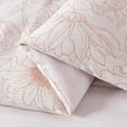 thumbnail image 6 of Chezmoi Collection Isla 5-Piece Floral Bed in a Bag Twin, White/Coral, Jacquard Textured Lightweight Comforter Bedding with Sheets Set for All Season, 6 of 9
