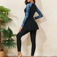 thumbnail image 5 of HXWCHs Women’s Full Coverage Swim Set - Modest Burkini, Zip-Up Long Sleeve & Pants Black S, 5 of 8