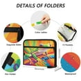thumbnail image 3 of Organ Folder 14.2 x 0.8 x 10.6 Inches 13 Separate Pockets A4 Size Documents Folder A Sort Storage File Manager For The Home Office Cartoon Green Frog, 3 of 7