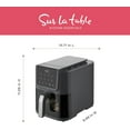 thumbnail image 5 of SUR LA TABLE KITCHEN ESSENTIALS 4-in-1 Compact 5-Quart Basket Air Fryer with Window for Easy Viewing, Digital Touchscreen Display with 8-Presets, Air Fry, Bake, Roast, Broil in Minutes, 1500w, 5 of 7