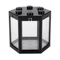 thumbnail image 3 of Petit Aquarium Poisson, Design Portable Superposable Coin Rond Mini Poisson Forme Hexagonale pour Décoration de Bureau Blanc,Noir,Transparent, 3 of 8
