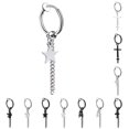 thumbnail image 2 of Non Piercing Earring Unisex Fashion Clip on Earring Dangle Hoop Earring, 2 of 10