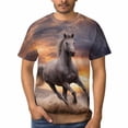 thumbnail image 3 of LAOLIUSN Mens Animal Graphic T-Shirt Funny Horse Short Sleeve Tee Tops S-4XL, 3 of 7