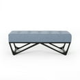 thumbnail image 3 of Dasun OTTOMAN, Light Blue, 3 of 5
