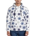 thumbnail image 2 of Zufioo blue Snowflake Prints Design Fleece Comfortable Hoodie for Mens,Sweatshirt for Men,Pullover Hooded Sweatshirt for Men -XX-Large, 2 of 5