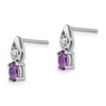 thumbnail image 2 of FB Jewels 14k White Gold Amethyst Diamond Earring, 2 of 3