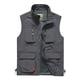 thumbnail image 1 of Ceisia Men's Relaxed Fit Stand Collar Multi-Pocket Utility Vest Outdoor Fishing Travel Gilet Gray XXXXL Gifts, 1 of 3