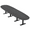 Asian Night w/Matte Black Base no Electric, variant on 16' Boat Oval Modular Conference Table Metal T-Bases Electrical Units