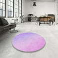 thumbnail image 4 of Ahgly Company Machine Washable Indoor Square Transitional Heliotrope Purple Area Rugs, 4' Square, 4 of 7
