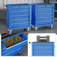 thumbnail image 4 of 5-Drawer Tool Chest,Rolling Tool Cart with Wheels,High Capacity Tool Cabinet with Locking System for Garage, Warehouse, Workshop-Blue, 4 of 7