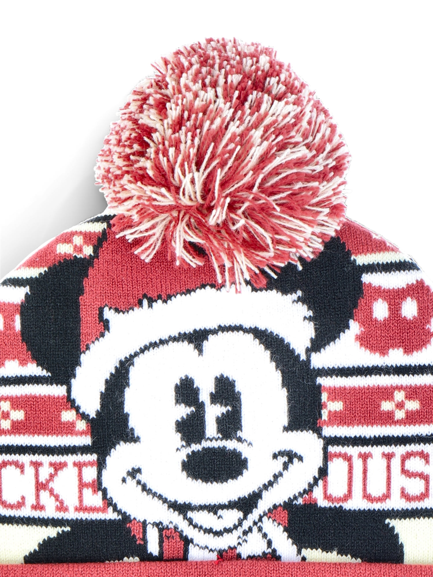 Disney Mickey Mouse Pom Beanie, Red White