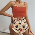 thumbnail image 3 of MVRLSH Womens Pajama Sets for Women 2 Piece Halloween Pattern Tank Top And Shorts Home wear Outfit Soft Sleepwear Lounge Set Red - M, 3 of 4