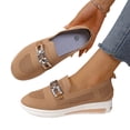 thumbnail image 6 of Commuter Shoes, Women's Comfortable Everyday Flats Comfortable Low Profile Dress Shoes with Flexible Walking Sole and Easy Style Office Work Shoes Ballet Commuter Shoes Flats, Coffee US-7.5/EU-40, 6 of 7