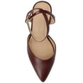 thumbnail image 5 of Journee Womens Tyyra Buckle High Block Heel Pointed Toe Pumps, Widths Available, 5 of 9