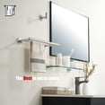 thumbnail image 4 of Double Towel Bar Matte Stainless Steel Bath Towel Rack for Bathroom Towel Holder Wall Mount Total Length TBLPB, 4 of 8