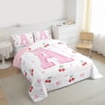 thumbnail image 3 of Castle Fairy Bow Personalized Initial A Twin Comforter Sets,Dreamy Bow Knot Bedding Set, 3 of 8