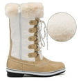 thumbnail image 4 of DREAM PAIRS Women's River_1 Beige White Mid Calf Winter Snow Boots Size 11 M US, 4 of 7