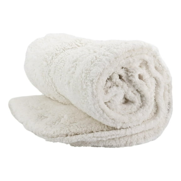 Bathroom Rug Runner (White, 24 x 60 in) 100% Cotton Long Rectangular Bath Mat