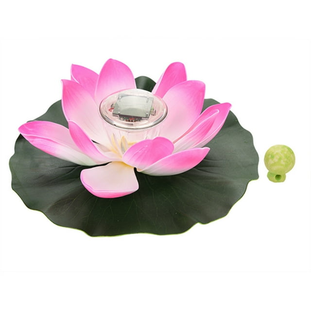 Lámpara de flor de loto que cambia de color, luz de loto LED de energía solar impermeable Luz de loto flotante Rendimiento de primer nivel