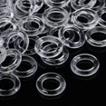 thumbnail image 1 of 100 Pack Transparent Plastic O-Rings for Roman Shades, 13mm Diameter, 1 of 3