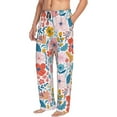 thumbnail image 2 of Xecao Floral Ditsy Men's Straight Lounge Pajama Pants: The Ultimate in Comfortable Sleepwear, 2 of 9