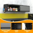 thumbnail image 6 of Metal Garage Wall Cabinet with Doors Side with Holes,13.8"H 1 Door Small Wall Hanging Tool Chest Cabinet ,Garage Storage Cabinet for Garage, Basement, Kitchen, Warehouse,Office, Bathroom-Black Gray, 6 of 9