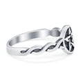 thumbnail image 2 of Twisted Braided Shank Oxidized Men's Pentagram Star Band 925 Sterling Silver Size 5, 2 of 7