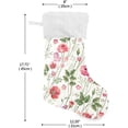 thumbnail image 2 of Coolnut 17.7 Inch Christmas Stockings, 2 PCS Roses and Butterflies Presonalized Large Stocking Sock for Family Holiday Xmas Party Decorations, 2 of 7