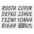 thumbnail image 3 of STIFFIE Whipline Solid Black/Metallic Silver 3" Alpha-Numeric Registration Identification Numbers Stickers Decals for Boats & Personal Watercraft, 3 of 8