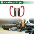 thumbnail image 2 of Unique Bargains 7/8" 22mm 15/16" 24mm Motorcycle Hand Grips Cover Kit Aluminum Alloy Rubber Handlebar End Grips Red 1 Set, 2 of 7