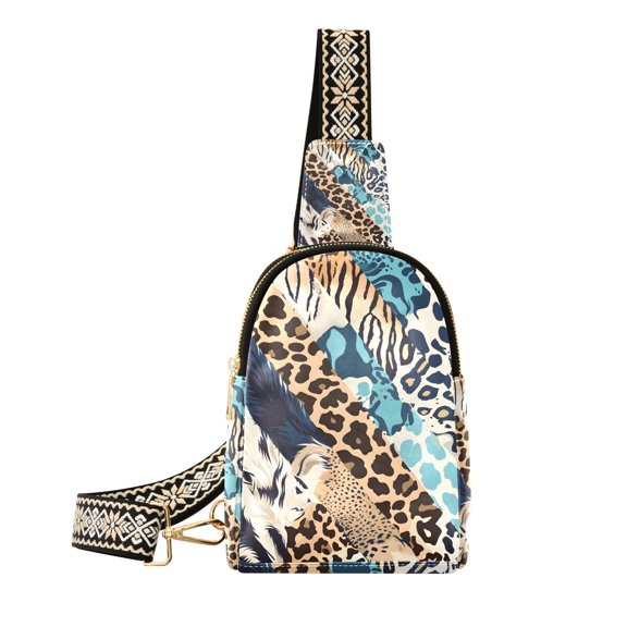 Cheetah Leopard Skin Crossbody Bags Fanny Pack Sling Bag for Travel Chest Bag Shoulder Bag for Women Trendy