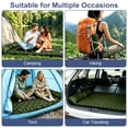 thumbnail image 7 of Sleeping Pad for Camping, Ultralight Self Inflatable Sleeping Pad with Built-in Pump & Pillow, Compact Inflatable Portable Air Mattress for Tent, Backpacking, Hiking, Car Traveling, Beach, Green, 7 of 7