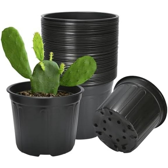 40 Pack 3 Gallon Nursery Plant Pots,10 Inch Plastic Garden Flower Seedling Planter Pot with Drainage Holes for Outdoor Indoor Plants,Gardening Gifts$$Garden &