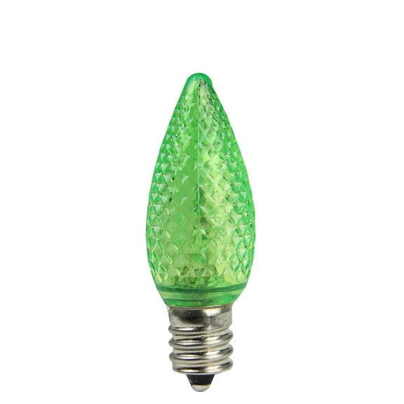 Pack of 25 Faceted LED C7 Green Christmas Replacement Bulbs