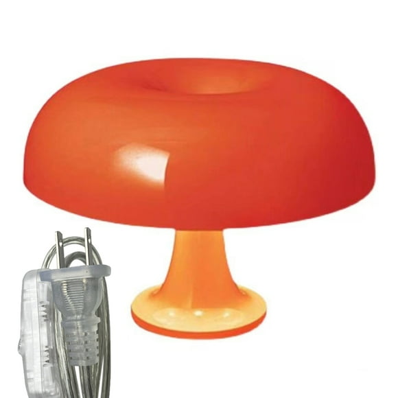 Orange Mushroom Lamp, 70S Feeling Retro Mid Century Modern Lamp With Multi-Function Remote, Dimmable Retro Lamp For Bedroom Or Office, Energy-Efficient Led Bulbs (Orange)