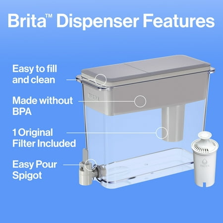 Light damage.  Brita Extra Large Ultramax 27 Cup Grey Filtered Water Dispenser with 1 Standard Filter