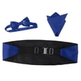 thumbnail image 3 of 3 Pcs Nœud Papillon en Satin pour Homme Cummerbund Hanky Cummerbund Hanky Mouchoir Bleu Royal, 3 of 9