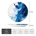 thumbnail image 2 of Bingfone Blue White Fluid Art Print Bone China Dinner Decorative Plates,Handmade Ceramic Dinner Plate with Stand for Home Club-10in, 2 of 6