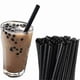 thumbnail image 1 of 100pcs Disposable Plastic Drinking Straws Black Boba Bubble Tea Straw Tubes For Drinks Individually Packed Drinkware Bar Accessor, 1 of 5