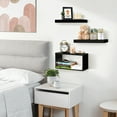 thumbnail image 2 of Sorbus Floating Shelves for Wall Set of 3 - Bathroom Shelves for Wall Storage, Over Toilet, Bedroom, Farmhouse, Wall Decor - 2 Floating Shelves with Invisible Brackets & 1 Rectangular Box, 2 of 7