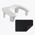 thumbnail image 3 of EHJRE Nail Pillow Manicure Armrest Manicure Cushion Multiuse Nail Handrest Stand U Modeling with Mat for Household Activities Indoor White, 3 of 8