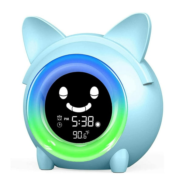 Reloj electrónico digital con luz nocturna - azul claro Ofspeizc 222201-2