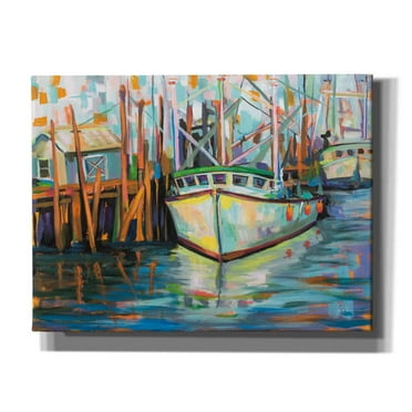 Epic Graffiti "At the Dock" by Jeanette Vertentes, Canvas Wall Art, 16"x12"