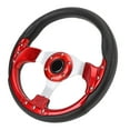 thumbnail image 1 of Car Steering Wheel Stylish PU Impact Proof Racing for Enhanced Grip Comfort Install 13in Vehicle, 1 of 7